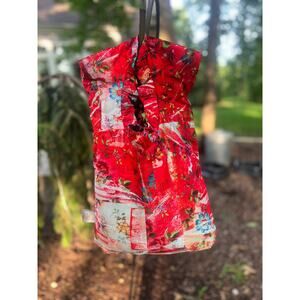PREEN By THORNTON BREGAZZI Reversible Lola Jacquard Bag Padded Ruffle Floral